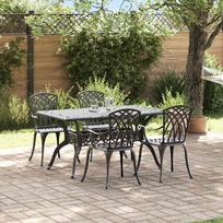 Sodo valgomojo komplektas 5 pcs Juoda Aliuminis