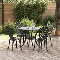Sodo valgomojo komplektas 5 pcs Juoda Aliuminis