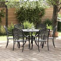 Sodo valgomojo komplektas 7 pcs Juoda Aliuminis