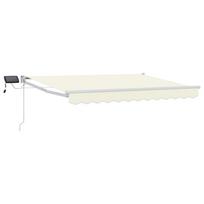 Rankinė ištraukiama markizė su LED Kreminė 3 x 2,5 m