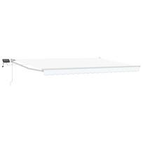 Rankinė ištraukiama markizė su LED Baltas 4,5 × 3 m