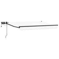 Rankinė ištraukiama markizė su LED Baltas 3,5 x 2,5 m