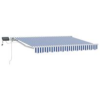 Rankinis markizės rėmas su LED Mėlyna ir balta 2,5 x 2 m
