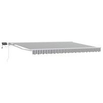 Rankinis markizės rėmas su LED Antracito ir baltos 4 x 2 m