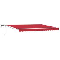 Rankinis markizės rėmas su LED Raudona 4 × 3 m