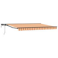 Rankinis markizės rėmas su LED Geltona ir Oranžinė 4,5 × 3 m