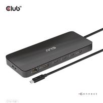 Club 3D Thunderbolt 4 prijungimo stotelė 11 viename, iki 2 ekranų, 150 W adapteris