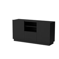 Cama LIVERTI 150 2D1S komoda, 150x42x78cm, 2 durelės, 1 stalčius, juoda matinė