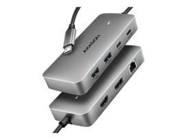 AXAGON USB-C 10Gbps DUAL 4K DISPLAY 7in1 hub | HMC-CUB83X2