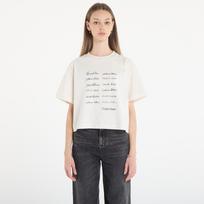 Calvin Klein Jeans Ss Cropped Boxy Grap Tee White - Dydis M (LV047F823G YAS Marškinėliai)