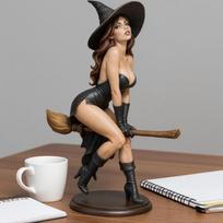 Helovino Seksuali Raganos Statulėlė ant Knygų Lentynos Witch Statue