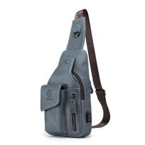 Genuine Leather Crossbody Bag, Retro Cowhide Men's Front Shoulder Bag juoda