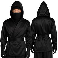 NINJA Ninja Cosplay Kostiumas Istoriniam ir Karnavaliniam Aprangai Autentiškas Ninja Kostiumas Suaugusiems [kitamurasyokai] Dramoms, Renginiams, Teatrui, - (Juodas, S) juoda