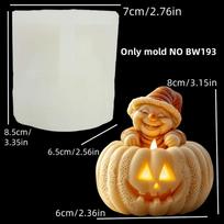 Holy Festival Skull Candle Silicone Mold Evil Spirit Skull Resin Gypsum Clay Concrete Mould Halloween Gift Crafts Molds