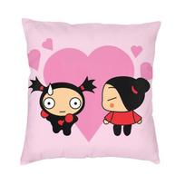 Pucca Ir Garu Pagalvės Užvalkalas Anime Manga Švelnus Aksominis Prabangus Mesti Pagalvės Užvalkalas Sofai 30x30cm 12x12in