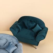 Madinga sofa-lova papuošalų dėžutė lėlių namelio baldai moteriški dėklai prie lovos žalia