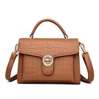 Krepšys Crossbody Bag Moteriška mada Alligator Print Moteriška rankinė Pečių krepšys juoda