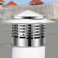 Apvalus kamino gaubtas dūmtraukio dangtis nuo lietaus kūgio formos viršus išmetimo ventiliacijos dangtelis stogo apsauga nuo lietaus Style A