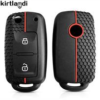 Silikoninis automobilio rakto dėklas, rakto dangtelis VW T5 Polo Passat Volkswagen Golf 4 5 6 Caravelle Skoda Fabia Octavia Ligier JS Seat Toledo