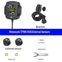 E-ACE Motociklo TPMS Padangų Slėgio Stebėjimo Sistema Temperatūros Signalizacija LCD Spalvotas Ekranas Moto Padangų Signalizacijos Sistemos K05-External
