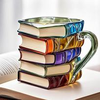 3D Piešinėtas Knygos Puodelis Kavos Puodelis Bibliotekininkui Mokytojui Style A