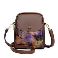 Fashionable and Versatile Single-shoulder Crossbody Bag Mobile Phone and Coin Purse violetinė