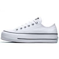 Converse Chuck Taylor All Star Lift Ox Balti Juodi Moteriški Kedai 560251C 39.5