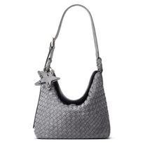 High-end Matte Hand-woven Single-shoulder Crossbody Tote Bag, Large-capacity Hand-held Shopping Bag for Commuting