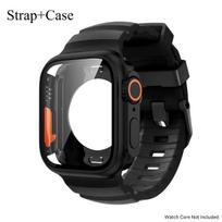 Silikoninė apyrankė Apple Watch 44mm 45mm 46mm Apyrankė+Ekrano apsauginiai Keisti į Ultra iWatch Series 11 10 9 8 7 SE 6 5 Series 10 11 46mm