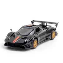 1/31 Pagani Zonda Revolucion Lydinio Sportinio Automobilio Modelis Žaislas Metalo Liejinio Mastelio Transporto Priemonės su Garsu Šviesa Kolekciniai Žaislai Berniukams juoda