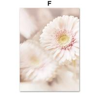 Nordic Posters And Prints Beige Dandelion Chrysanthemum Rose Wall Art Canvas Painting Living Room Home Decoration Wall Painting 20x30cm no frame