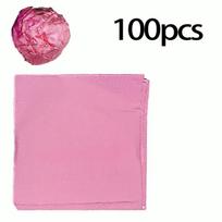 100 vnt. 10 cm auksinio aliuminio folijos įvyniojamasis popierius vestuvėms, šokoladui, saldainiams įvynioti, pakavimo lapai vestuvių vakarėliui, saldainių pakavimui 100pcs&10X10cm rožinė