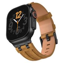 Metal+Leather Band For Apple Watch Ultra 3/2 49mm 42 44 45 46MM High Quality Strap For Iwatch S 11 10 9 8 7 6 5 SE3 Bracelet 42-44-45-49MM