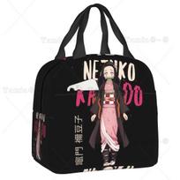 Nezuko Kamado Demon Slayer Thermal Insulated Lunch Bag Kimetsu no Yaiba Resuable Lunch Container for Work Multifunction Food Box 22x20x13CM smėlis