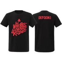 Defqon 1 Kur kyla legendos Marškinėliai Vyrams Moterims Trumpomis Rankovėmis Marškinėliai Retro Hip Hop Gatvės Aprangos Prekės ženklas Viršutiniai drabužiai Vasaros Vyriški Drabužiai#Spalva(1) S juoda