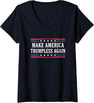 Resist Fascism Protest Anti Trump Support Lover Ladies' V-Neck Tshirt XL