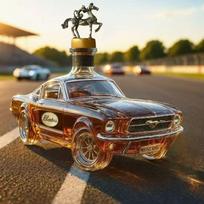 Kūrybingos automobilio formos aukšto boro stiklo viskio butelis Modernaus stiliaus sandarus tuščias vyno indas namų barui