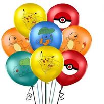 Animacinis Pokemonas Pikachu Latekso Balionų Rinkinys Pikachu Squirtle Charmander Modeliniai Balionai Žaislai Vaikų Gimtadienio Šventės Reikmenys Dekoracija set