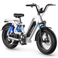 G-FORCE RS ST 20 colių visureigis elektrinis dviratis, 48V 20AH baterija, hidrauliniai diskiniai stabdžiai balta