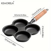 1Pc Japanese Cast Iron Pan Frying Tamagoyaki Omelette Black Non Stick Pan Fry Egg Pancake Kitchen Pot Cover Gas Cooker Induction