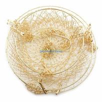 Metal Fruit Basket Durable Anti Deform Hanging Basket 3 Tiers Foldable Organize D57B auksas