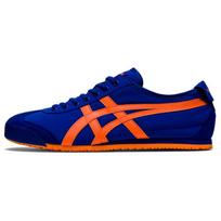 Onitsuka Tiger Mexico 66 Audinys Sintetinė oda Retro Universalūs Neslystantys Žemi Gyvenimo būdo Laisvalaikio Batai Unisex sportbačiai Mėlyni Oranžiniai 1183B497-401 40.5