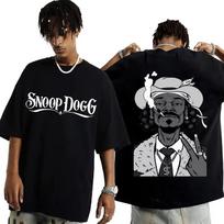 Karštas Išpardavimas Raperio Snoop Dogg Grafiniai Marškinėliai Vyriški Hip Hop Mados Stilius Juokingi Marškinėliai Vasaros Unisex Perdyddelio Dydžio Marškinėliai Gatvės Apranga S juoda