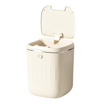 Automatic Trash Can 20L Touchless Sensor Easy Clean PP Waterproof Electric Garbage Bin for Kitchen Bathroom Cream Gold Battery Model
