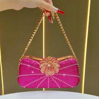 Dinner Bag, Luxurious Handbag, Women's Fashionable Banquet Clutch, Evening Dress, Crossbody Bag žalia