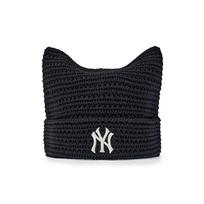 [KARINOS PASIRINKIMAS] MLB Vasarinė Nerta Kepurė su Ausytėmis  Miau  - 3 Madingos Spalvos Cream(NY)