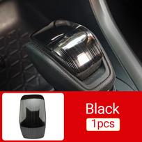 Nerūdijančio plieno automobilio pavarų perjungimo svirties galvutės apdailos dangtelis Toyota RAV4 Highlander Harrier Venza 2019 2020 2021 2022 2023 2024 RAV 4 XA50 juoda