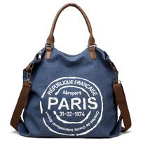 Casual Hand Canvas Bag Women's Fashion Letter Tote Bag Large Capacity Commuter Crossbody Bag style 3 ruda
