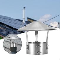 Kamino dangtelis Vamzdis Lietaus Stogas Nerūdijantis Plienas Vėdinimui 13cm diameter