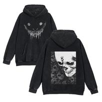 Berserk Logo Print Hooded Cotton Vintage Anime Streetwear Men Women Casual Hoodies Oversized Pullover Harajuku Male Sweatshirt M